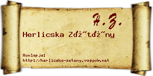 Herlicska Zétény névjegykártya
